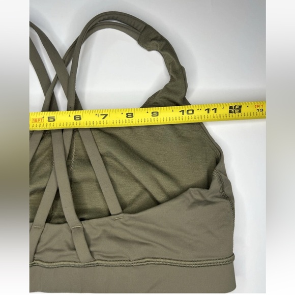 Lululemon Sports Bra Energy Exhale Green Women’s 8 Workout Gym Yoga Activewear - Picture 7 of 7